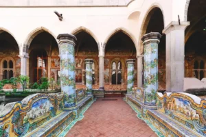 Santa Chiara Complex in Naples Majolica tiles colourful