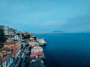 Naples landscape of Promenade from Posillipo Hill