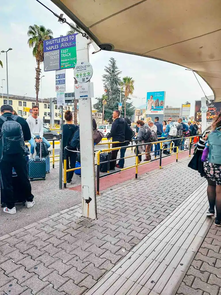 How to Get from Naples Airport to City Centre: Your Practical 2025 Guide 5 Queue at Alibus bus stop | Naples airport guide