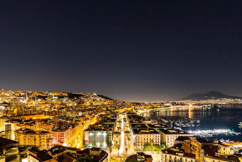 Naples by night - View from the iconic 13 discese