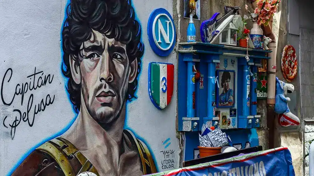 Maradona Corner Mural in Sanita District