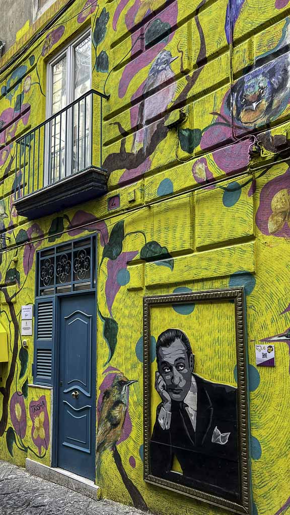 Cute mural in Naples Italy