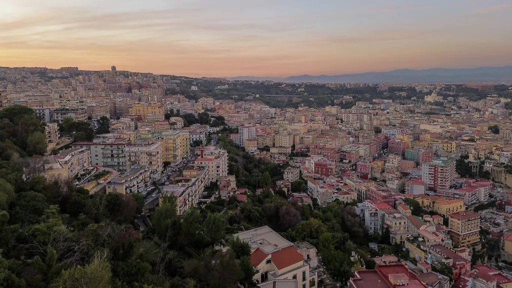 Vomero Area view from the hilltop of San Martino Castle